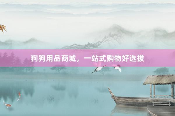 狗狗用品商城，一站式购物好选拔